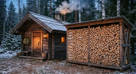 Укладка дров в Демихове, улица Зелёная, 48